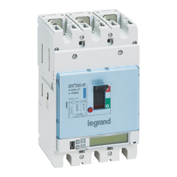 Disjoncteur dpx³250hp électronique s10 pouvoir de coupure 70ka 3p 100a