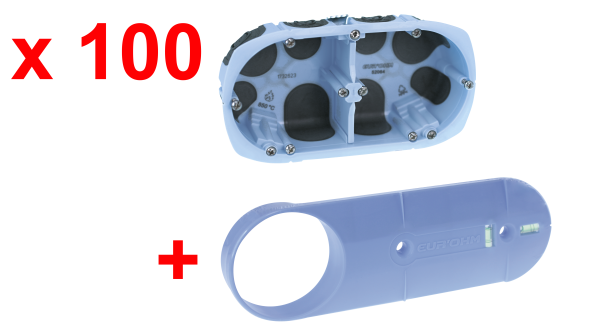 Pack 100 btes dble air'métic ent.71 d67 prof.40 + gabarit « top chantier »