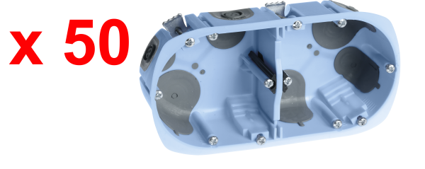 Pack 50 btes dble air'métic ent.71 d67 prof.50 + gabarit « top chantier »