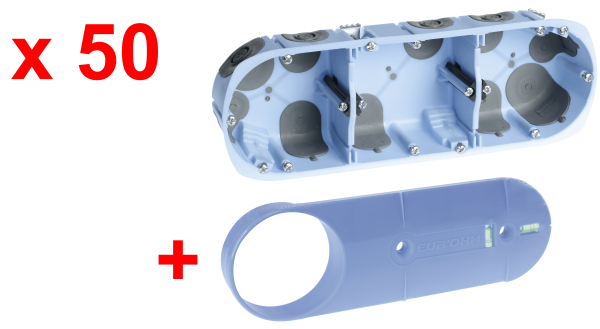 Pack 50 btes tple air'métic ent.71 d67 prof.40 + gabarit « top chantier »