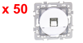 Square lot 50 rj45 cat 6a stp (gr3tv )blc  "top chantier"