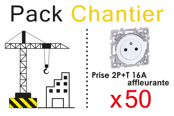 Square lot 50 pc affl. blc "top chantier"