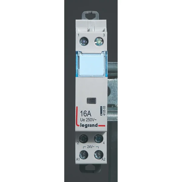 Contacteur de puissance Legrand bobine 230 v~ 2p 250 v~ 16a o + f 1 module