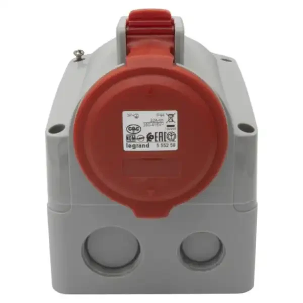 Prise P17 3P+T 32A Legrand 380 à 415V prise saillie femelle IP44 IK09