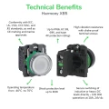 Voyant lumineux LED Schneider XB5AVM3 – vert Ø22 mm – 230 V – montage à vis étrier – Harmony XB5