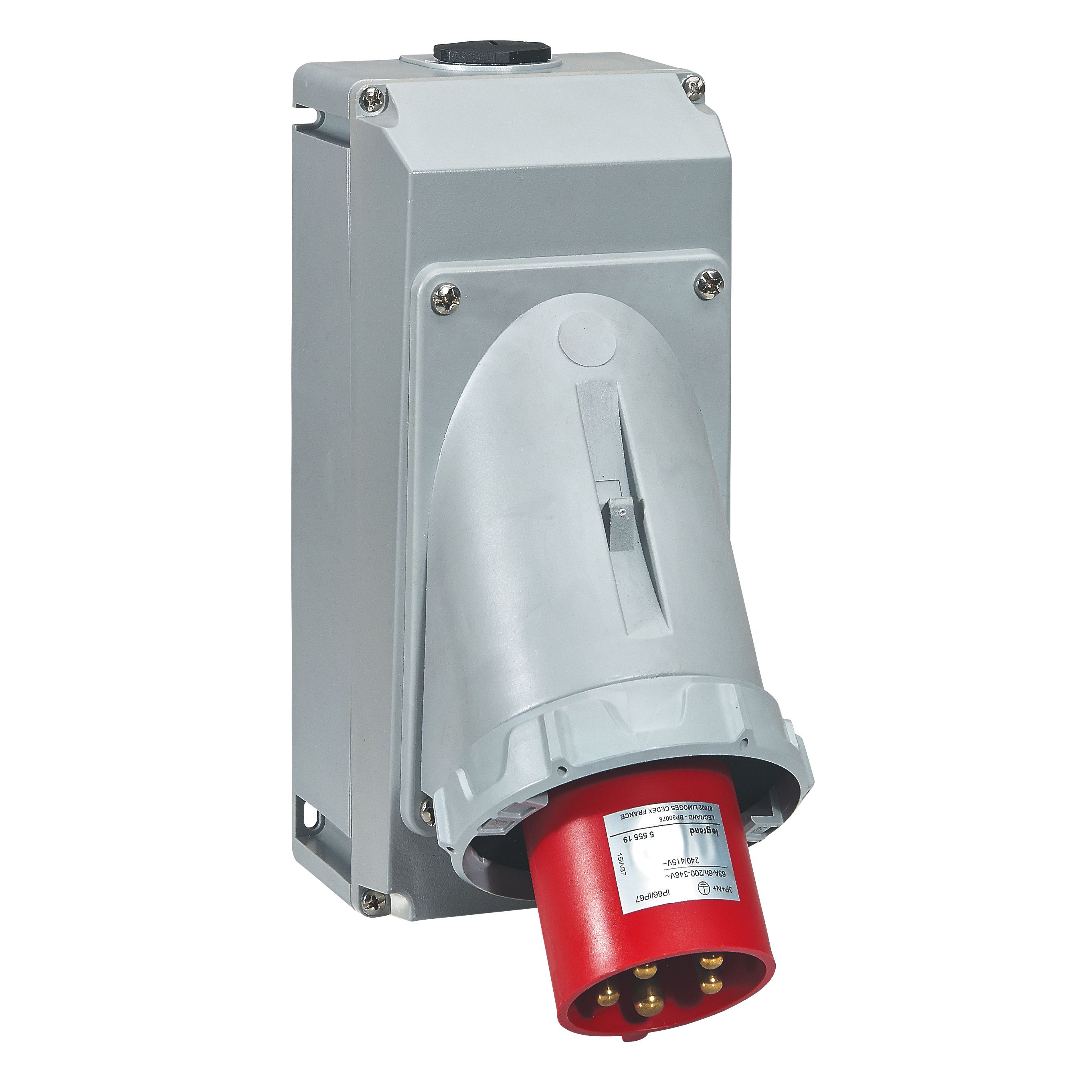 Legrand 555519 Socle connect 63a 4p+t 400v ip67