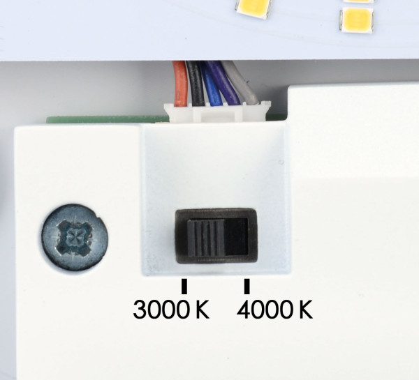 Oria led 2 applique plafonnier hublot salle d'eau rond cct 3000/4000k 9w 1350lm