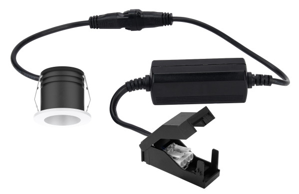 Lum 25 encastré rond 3000k 1,8w 120lm 50000h 120° ip40 ik03 irc<80  classe 2