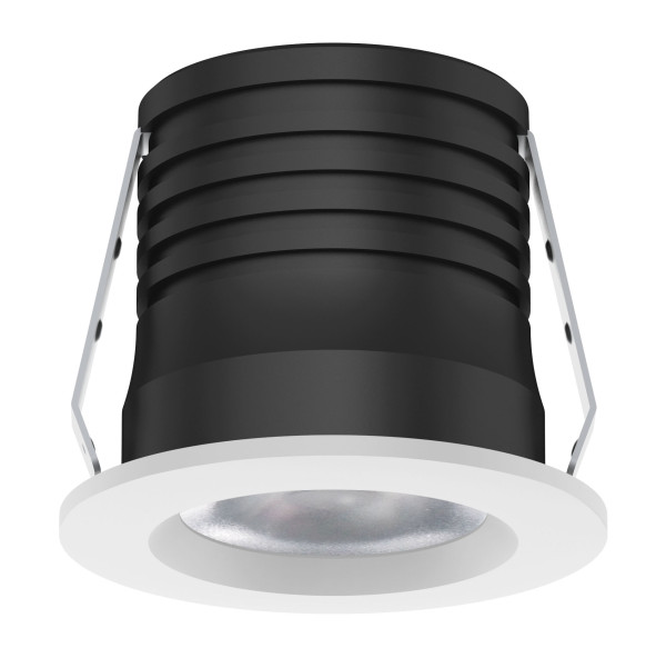 Lum 25 encastré rond 3000k 1,8w 120lm 50000h 120° ip40 ik03 irc<80  classe 2
