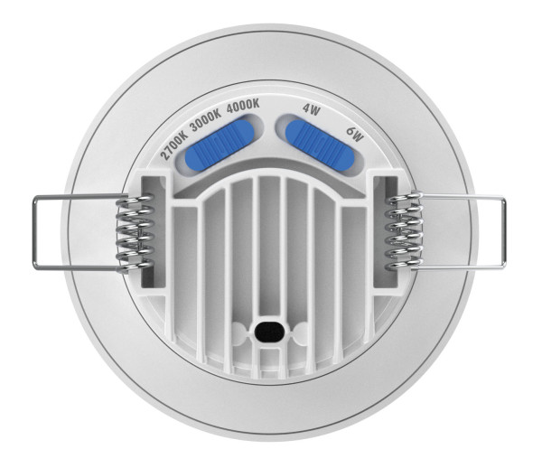 Loki encastré rond cct 2700/3000/4000k 6w 570lm 50000h 100° ip20/65 ik07 irc<80