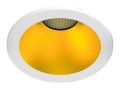 Collerette métal aimantée pour encastré ef4, ronde, couleur : blanc/doré