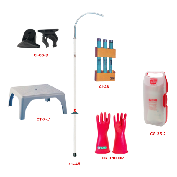 Kit d'équipement Catu pour poste 36kV avec tabouret isolant