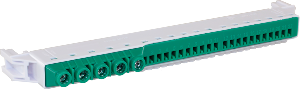 Bornier terre long 5x25²+22x4² 13m