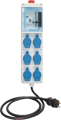 Coffret de chantier mono 6 prises 1id 40a + 2 disj16a+6 pc 2p+t+au + 2m ho7rnf
