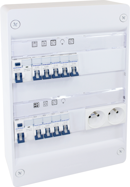 Coffret rx 13m 2r monté-cablé evolutif  pour t1/t2