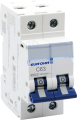 Disjoncteur 2p 63a courbe c connexion vis/vis 6ka nf