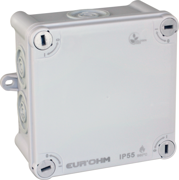 Bte ip55 105x105x55 1/4t -960° (passe-fils amovibles)