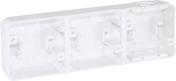 Boite 3p blanc horiz saillie