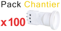 Pack de 100 fiches douilles dcl e27 compactes "top chantier"