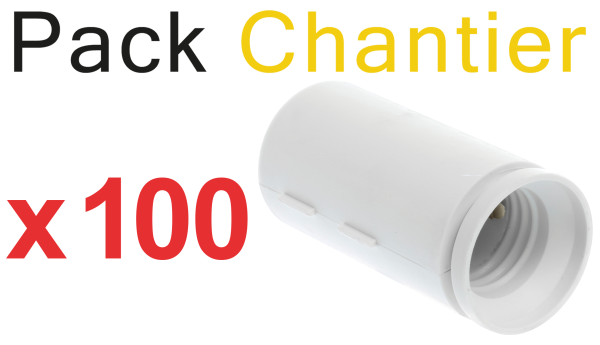 Pack de 100 douilles chantier e27 "top chantier"