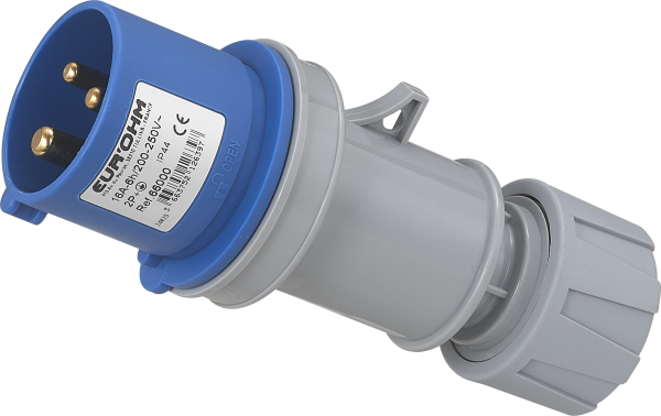 Fiche industrielle mobile droite 2p+t 16a 230v ac ip44