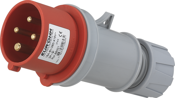 Fiche industrielle mobile droite 3p+t 16a 400v ac ip44