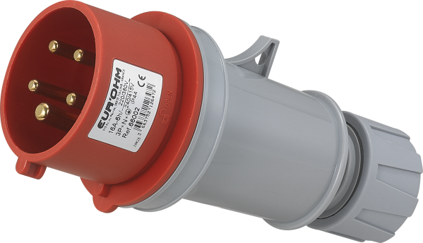 Fiche industrielle mobile droite 3p+n+t 16a 400v ac ip44