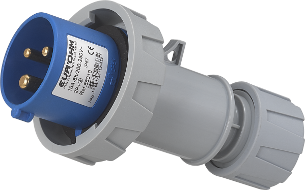 Fiche industrielle mobile droite 2p+t 16a 230v ac ip67