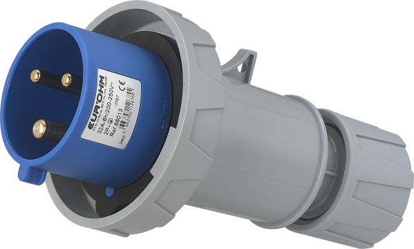 Fiche industrielle mobile droite 2p+t 32a 230v ac ip67