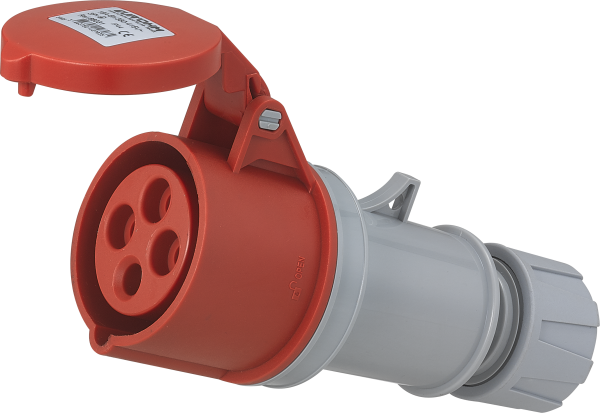 Prise industrielle mobile droite 3p+t 16a 400v ac ip44