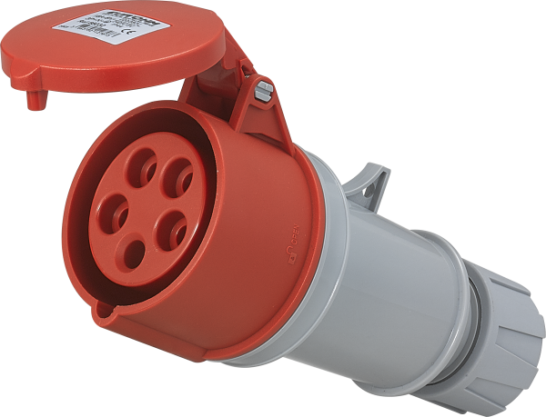 Prise industrielle mobile droite 3p+n+t 16a 400v ac ip44
