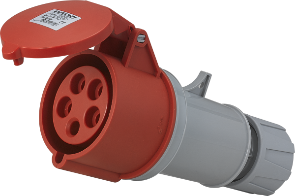 Prise industrielle mobile droite 3p+n+t 32a 400v ac ip44