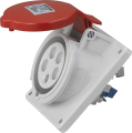 Socle de prise industrielle à encastrer à 10° 3p+n+t 16a 400v ac ip44