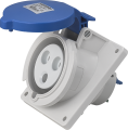 Socle de prise industrielle à encastrer à 10° 2p+t 32a 230v ac ip44