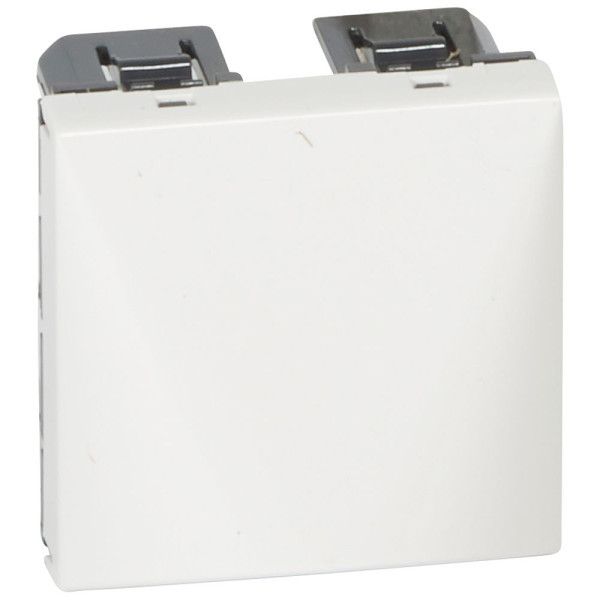 Sortie de câbles Legrand Mosaic – 2 modules blanc avec serre-câble Ø4 à Ø12 mm Legrand EU (NF LEG077550))