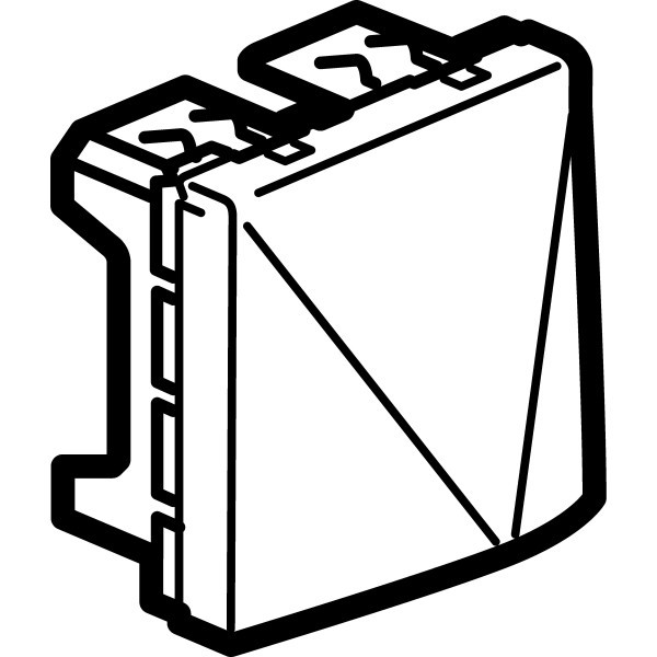 Sortie de câbles Legrand Mosaic – 2 modules blanc avec serre-câble Ø4 à Ø12 mm Legrand EU (NF LEG077550))