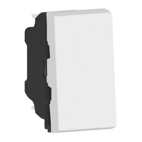 Poussoir ou Poussoir Inverseur Blanc 1 Modules Mosaic Legrand EU (NF LEG077030L)