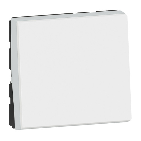 Poussoir ou Poussoir Inverseur Blanc 2 Modules Mosaic Legrand EU (NF LEG077040L)