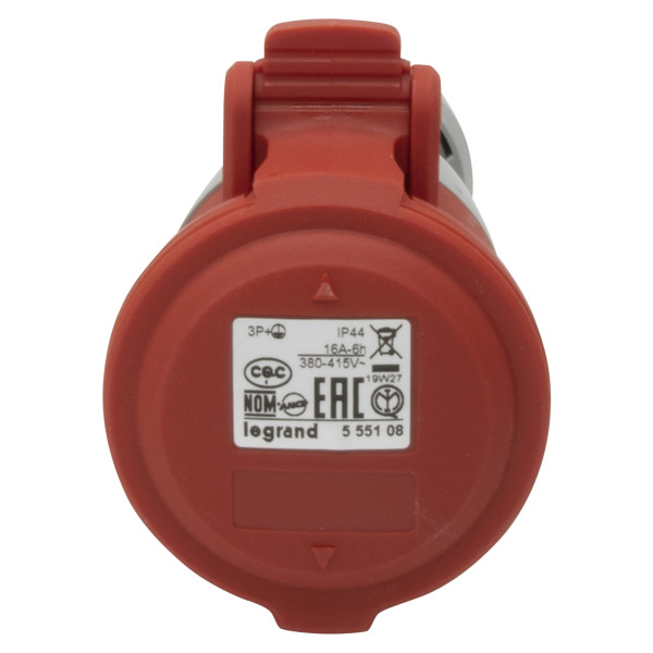 Prise mobile P17 Legrand 555108 3P+T 16A 380-415V IP44 étanche