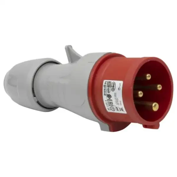 Prise P17 3P+T 16A Legrand 380 à 415V fiche mobile mâle IP44 IK09