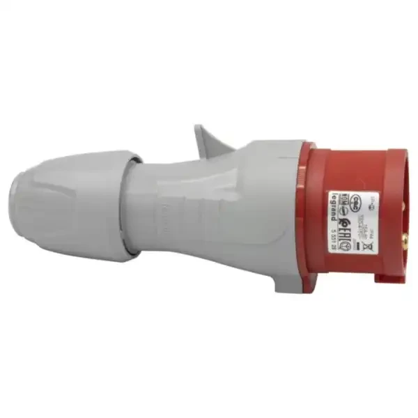Prise P17 3P+T 16A Legrand 380 à 415V fiche mobile mâle IP44 IK09