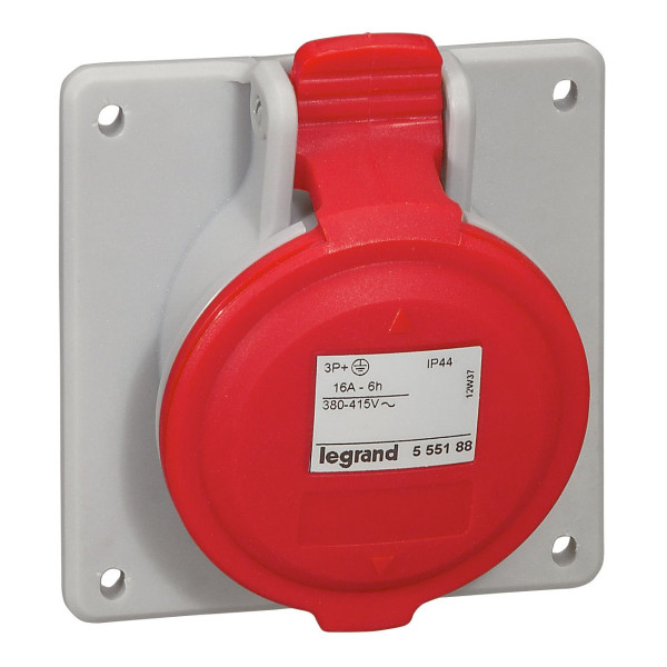 Socle tableau P17 Legrand - 3P+T - 380 à 415V - 16A - plastique - IP44 - IK09