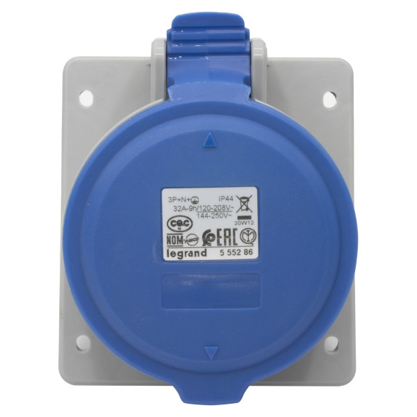 Socle tab 32a 4p+t 230v ip44