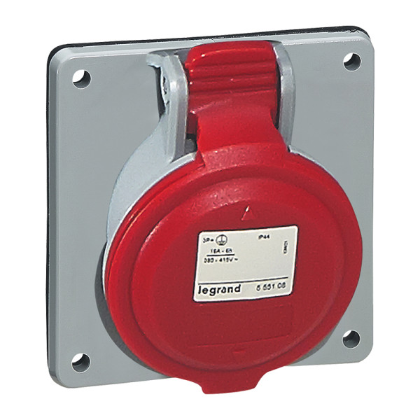 Prise à entraxes unifiés  P17 Legrand - 3P+N+T - 380 à 415V - 32A - plastique - IP44 - IK09