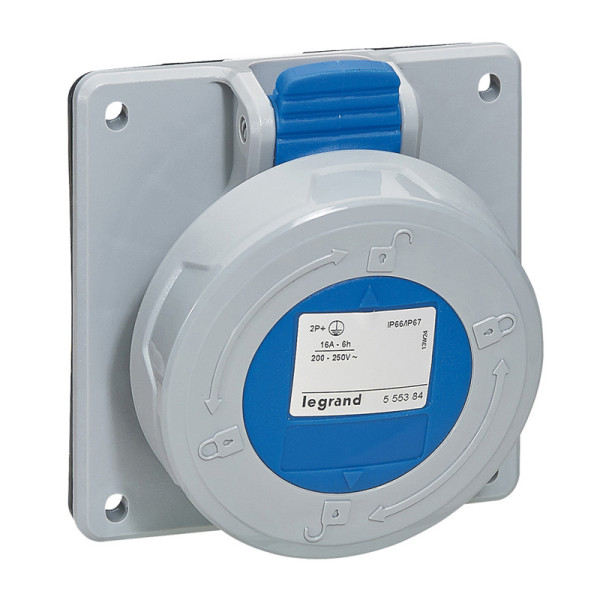 Prise à entraxes unifiés p17 - 200/250 v~ - 32 a - 2p+t - ip 66/67