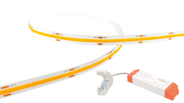 Flexicob 20 ruban 24v led cob 3000k 80w 9400lm 50000h 120° irc<90 repiquable