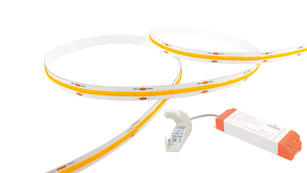 Flexicob 20 ruban 24v led cob 3000k 80w 9400lm 50000h 120° irc<90 repiquable