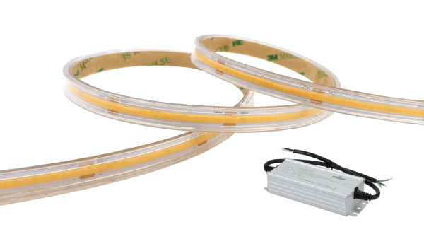 Flexicob 20 ruban 24v led cob 4000k 79w 9550lm 50000h 120° ip65 irc<90 driver