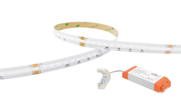 Flexicob rg ruban 24v led cob rgb + blanc 4000k 96w 1800lm 50000h 120° irc<90