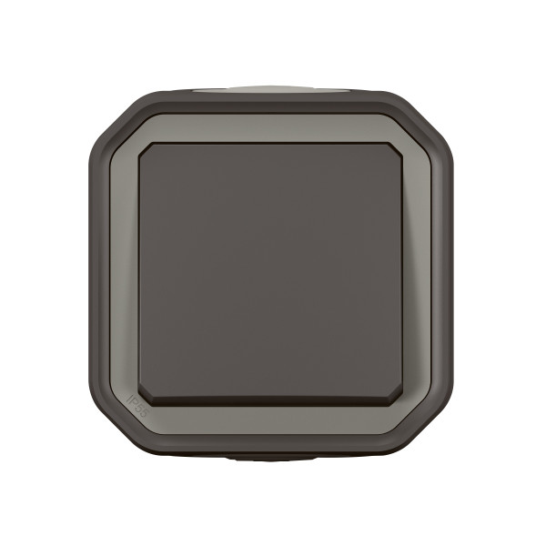 Plexo commande simple réversible va-et-vient ou poussoir - anthracite - saillie